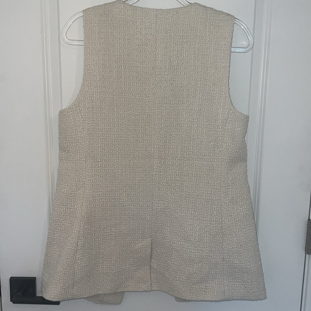 Tweed Buttoned Long Split Jacket - Size L - Picture 6 of 7